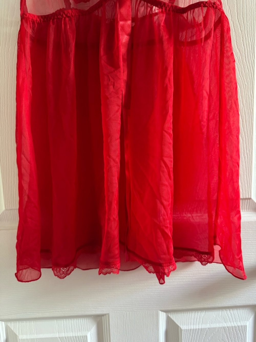 VICTORIA’S SECRET Red Babydoll Lace Lingerie Large - Picture 6 of 11